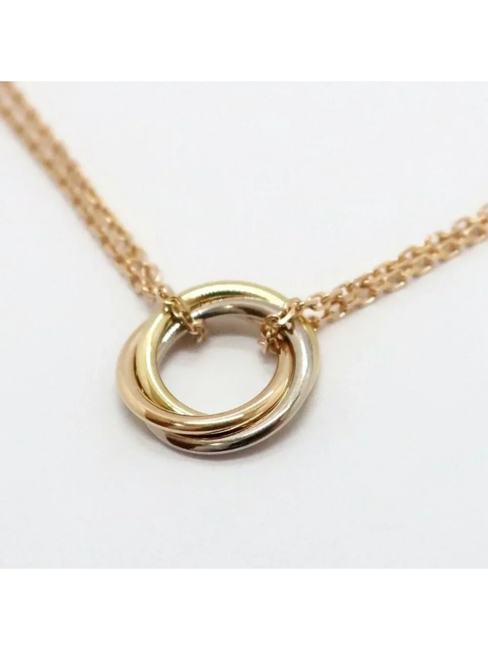 Cartier Ten Trinity Pendant Mini Necklace 40 Gold
